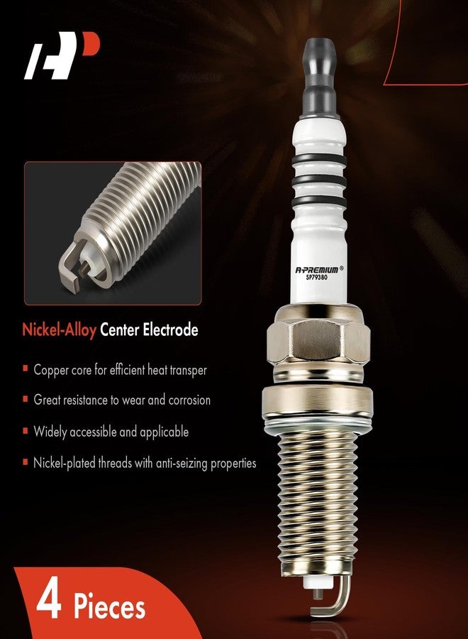 A-Premium Spark Plugs Compatible with Volkswagen Jetta, Passat, Golf & Hyundai Sonata & Kia Optima, Sportage & Mitsubishi Outlander Lancer & Subaru Legacy, 4Cyl 1.8L-2.4L, 1989-2010 - Image 3